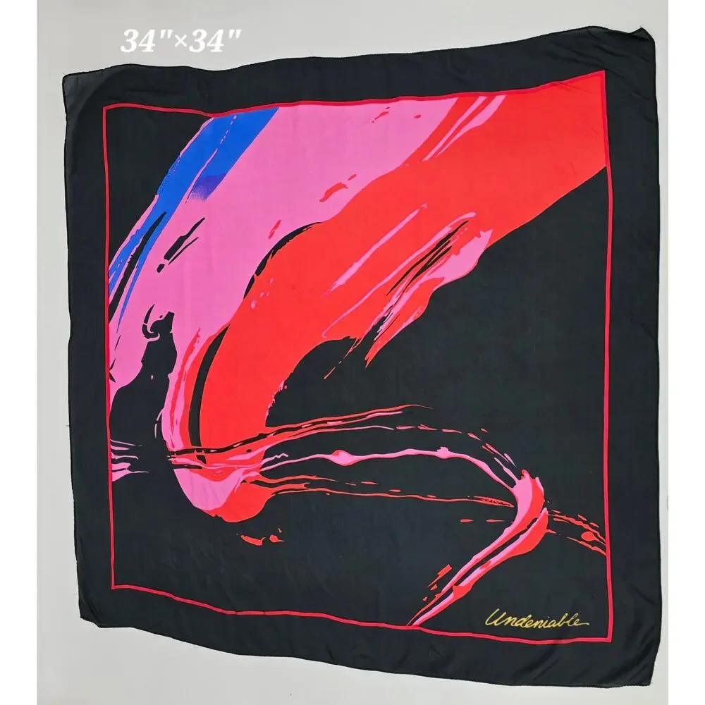 Avon Billie Dee‎ Williams Glam Undeniable Abstract Art 100% Silk Scarf